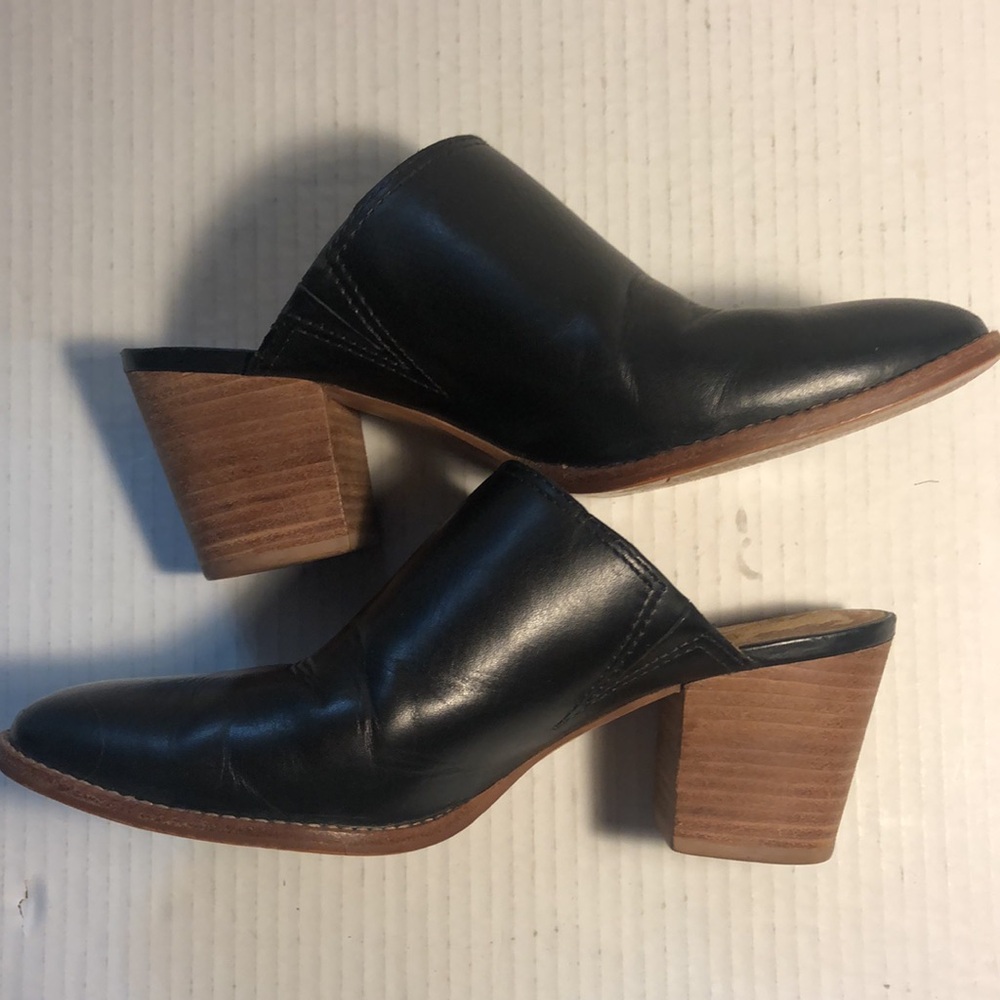 Madewell Black Leather Harper Mule Women’s size 7